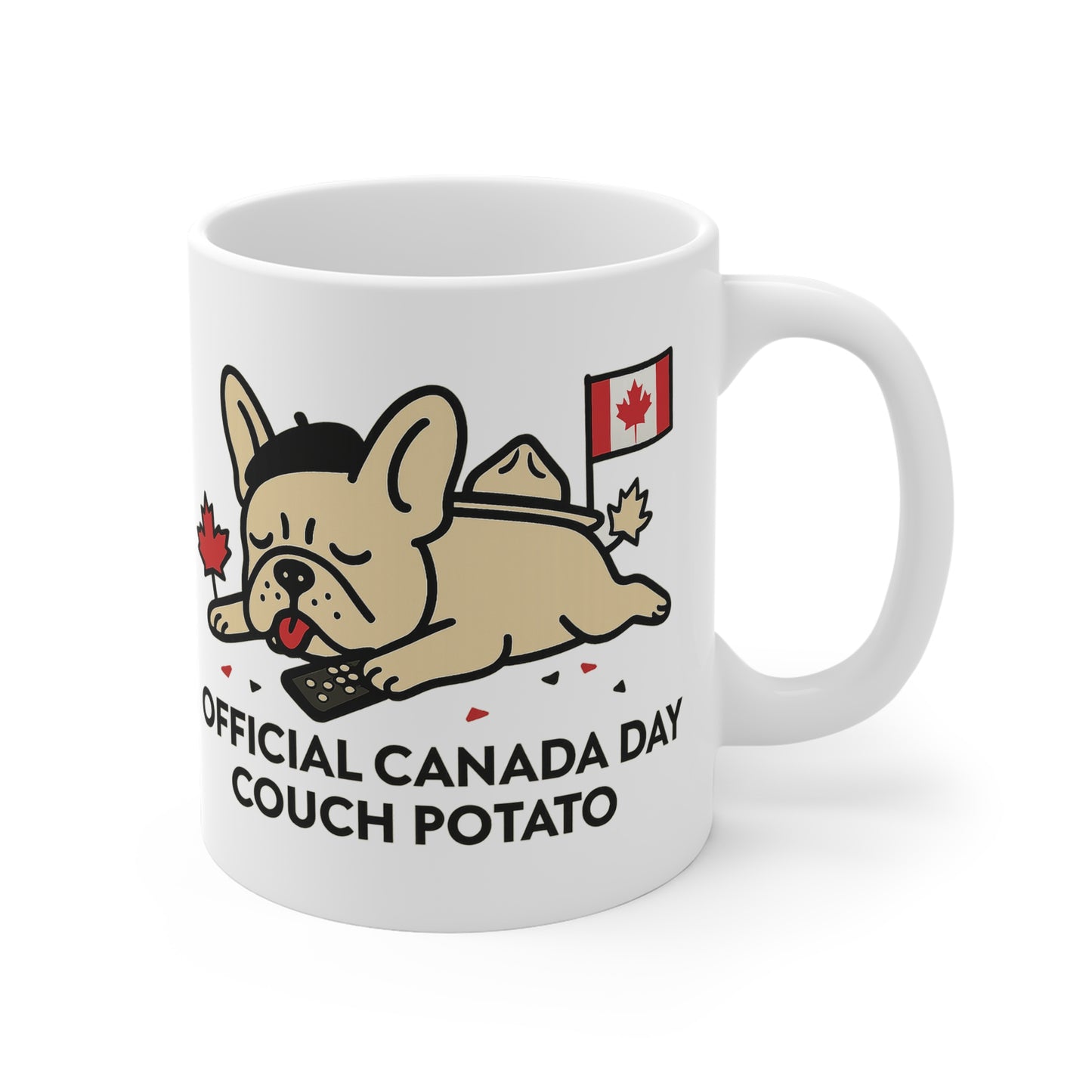 Official Canada Day Couch Potato Frenchie Tee & Mug