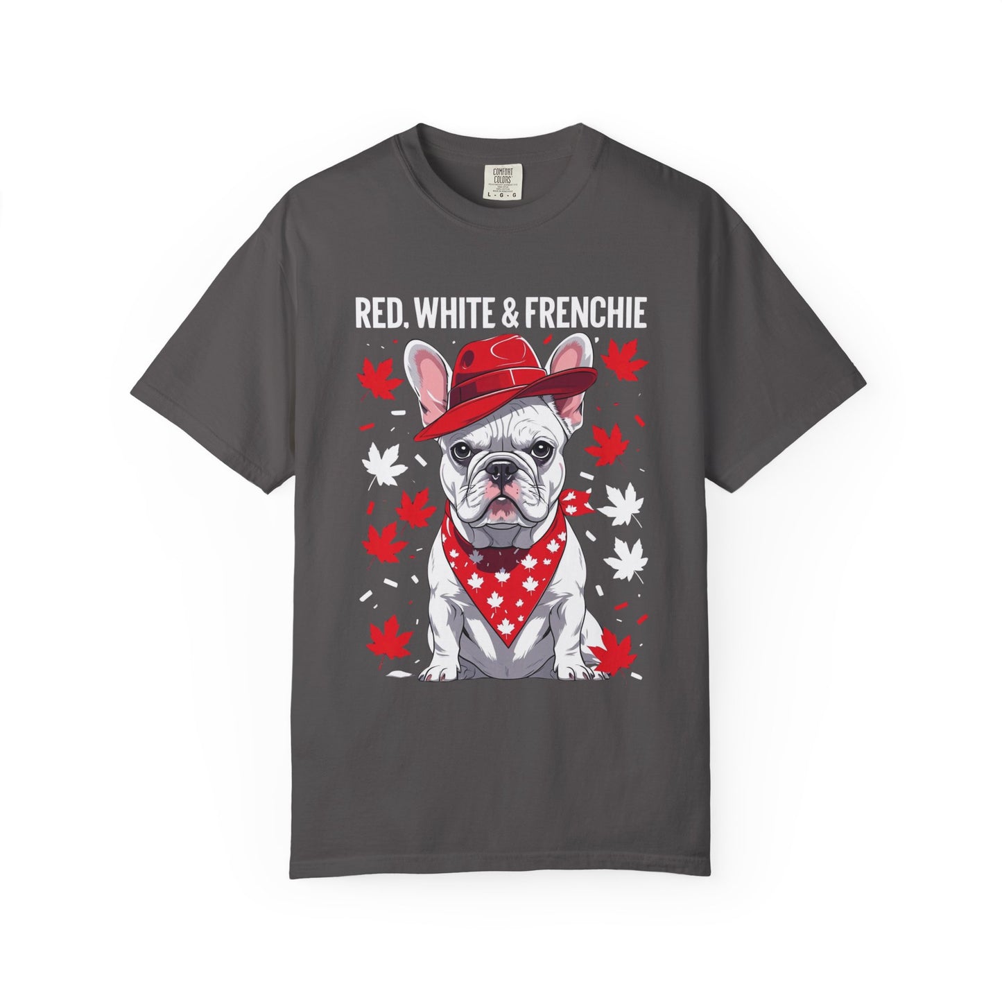 Red, White & Frenchie – Unisex Garment-Dyed Canada Day Tee