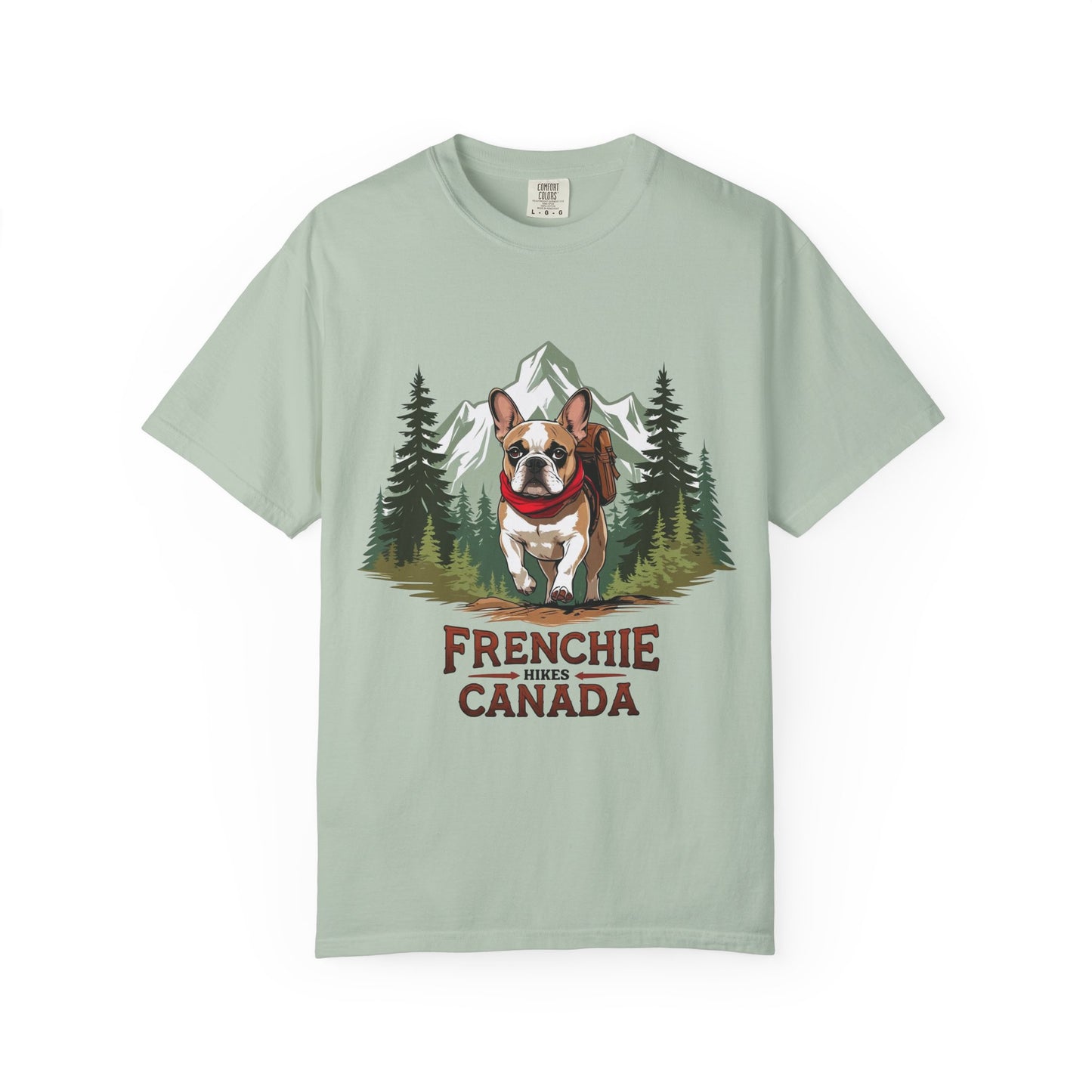 Red, White & Frenchie – Unisex Garment-Dyed Canada Day T-Shirt
