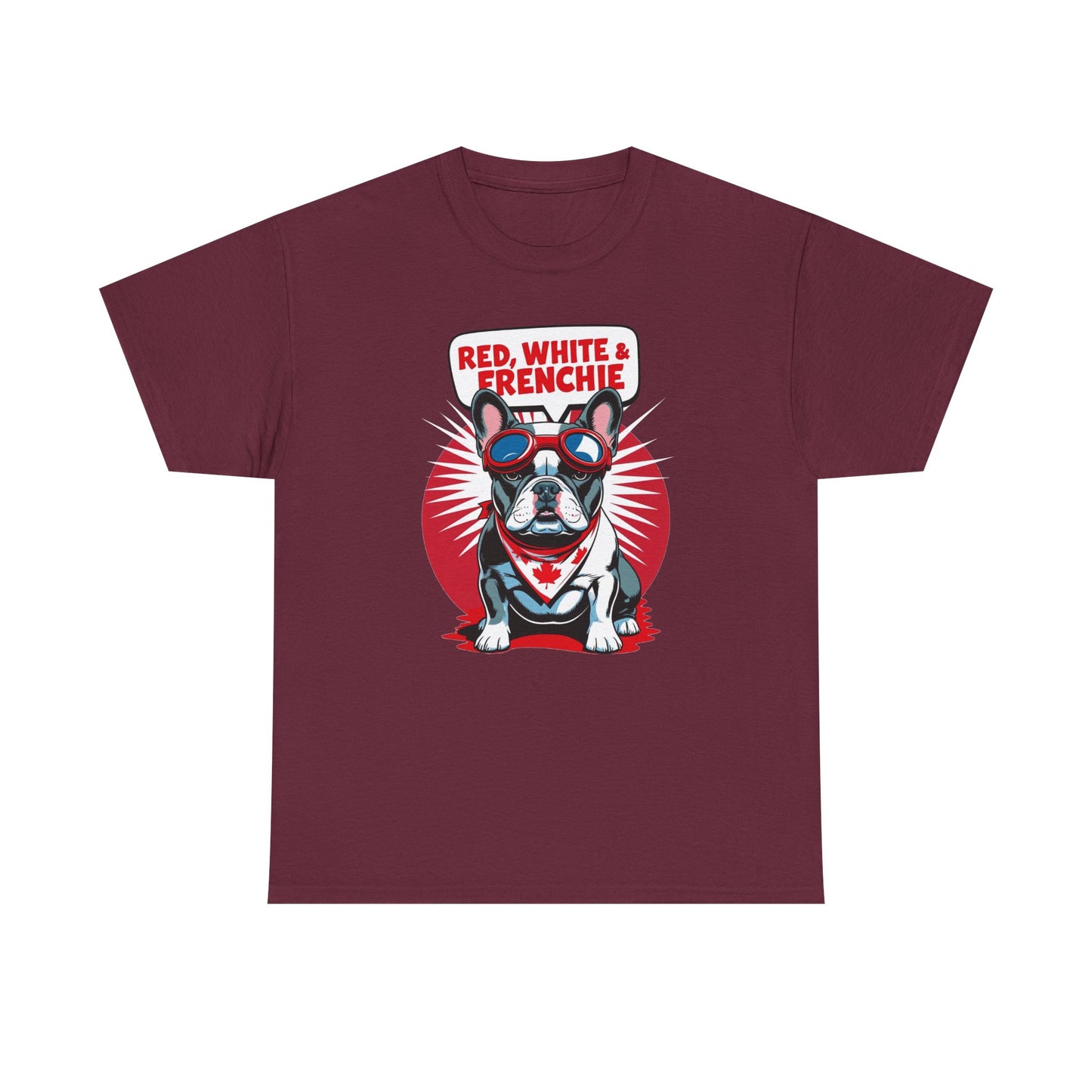 Red, White & Frenchie │ Canada Day French Bulldog Graphic Tee