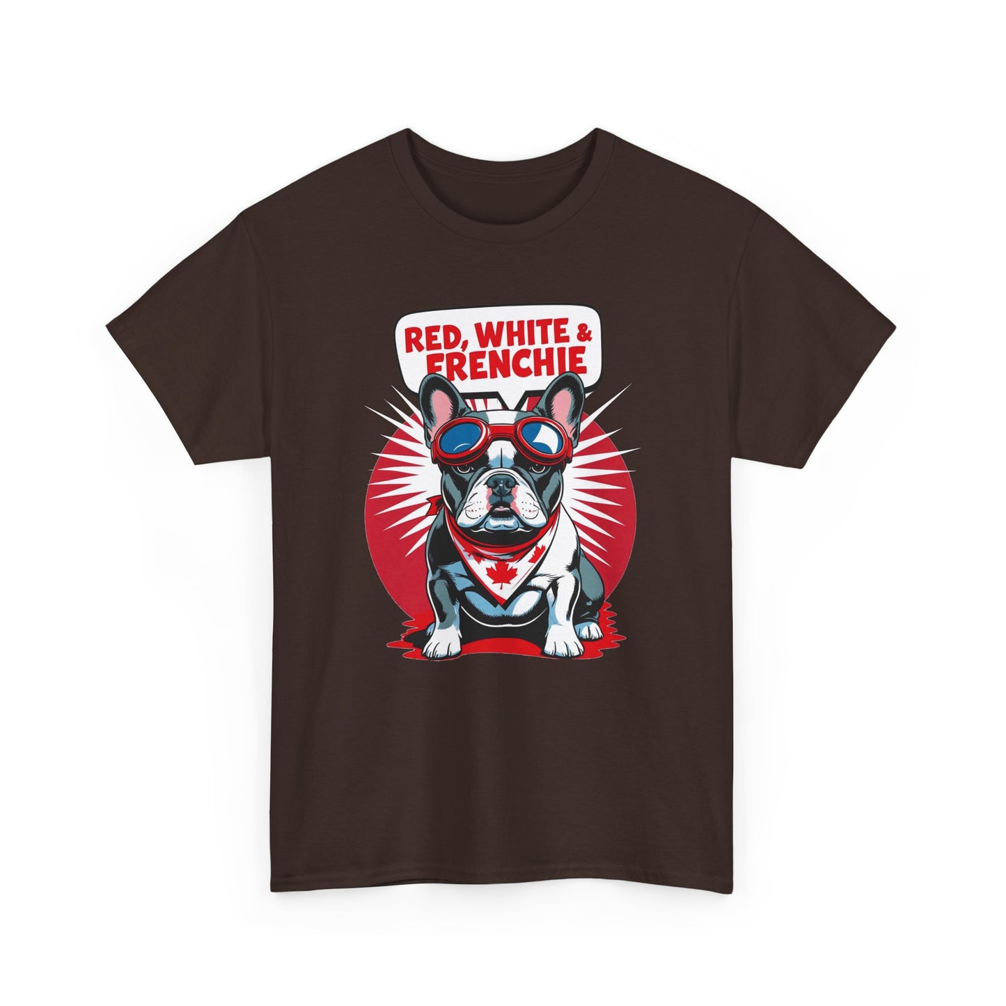 Red, White & Frenchie │ Canada Day French Bulldog Graphic Tee