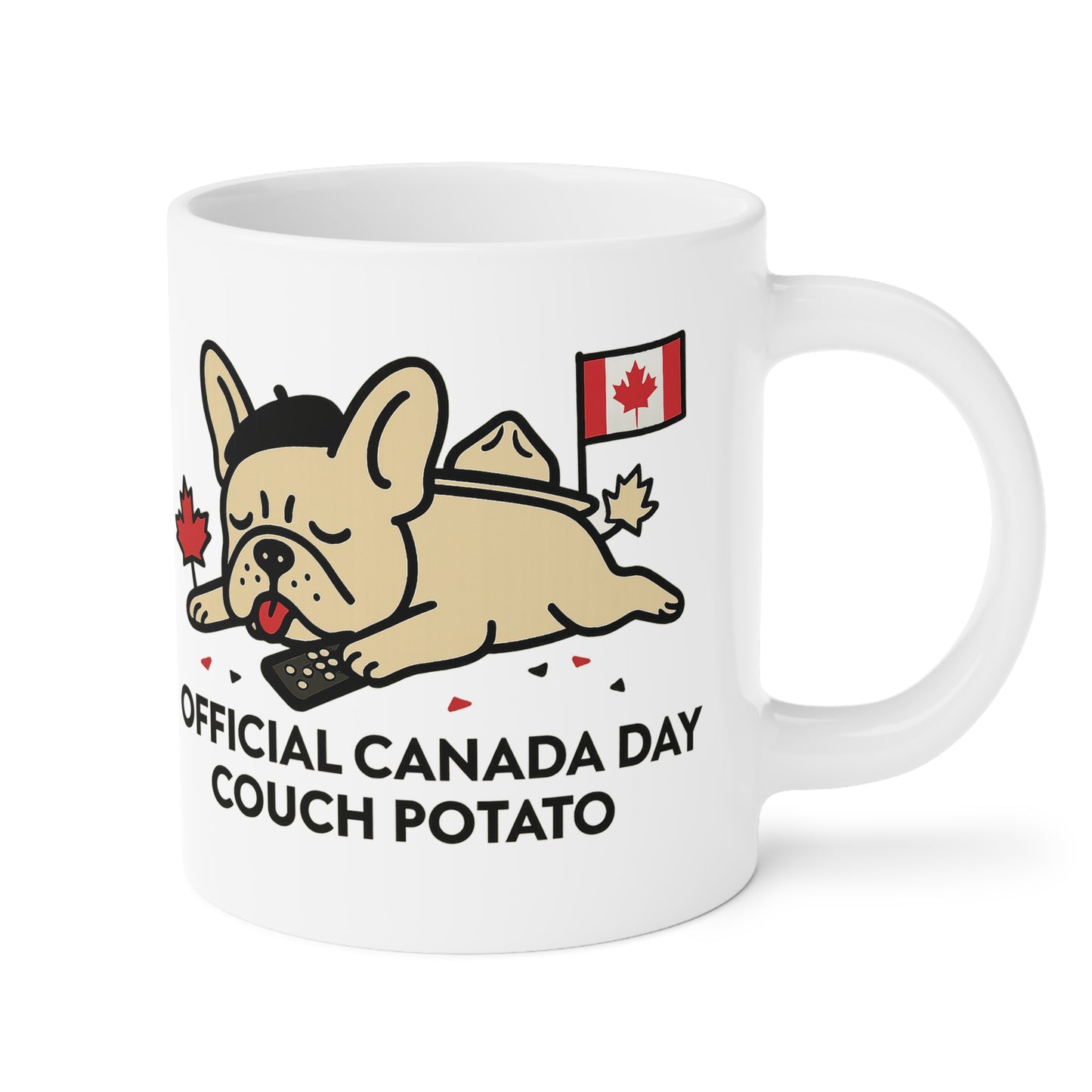 Official Canada Day Couch Potato Frenchie Tee & Mug
