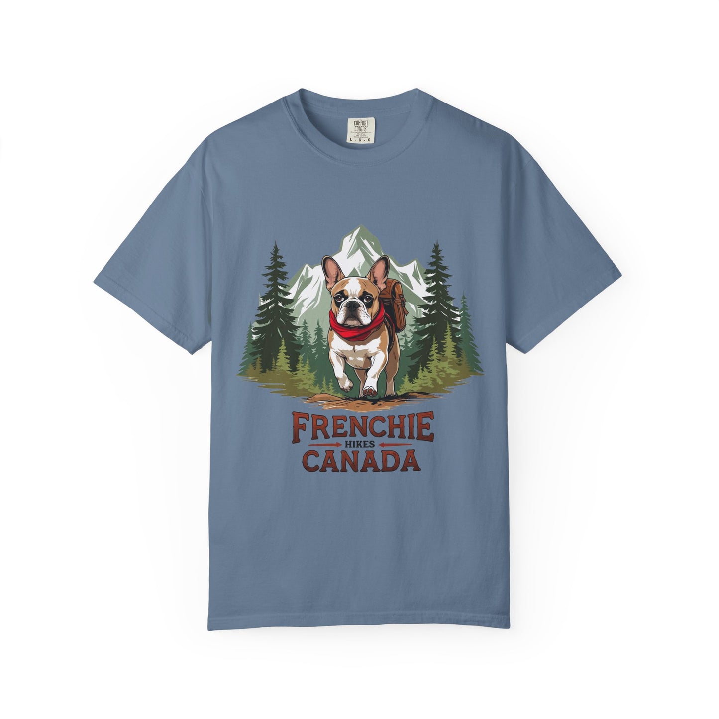 Red, White & Frenchie – Unisex Garment-Dyed Canada Day T-Shirt