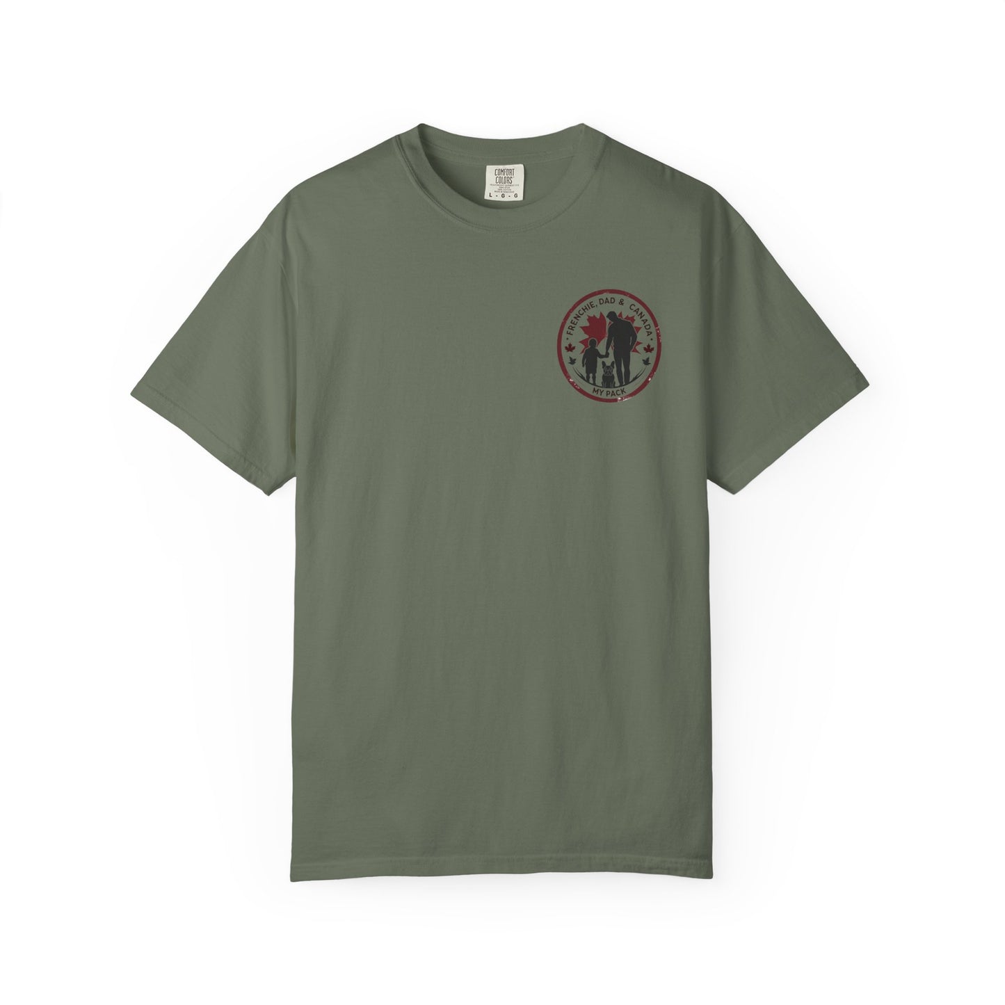 Frenchie, Dad & Canada – Unisex Left-Chest Logo Tee