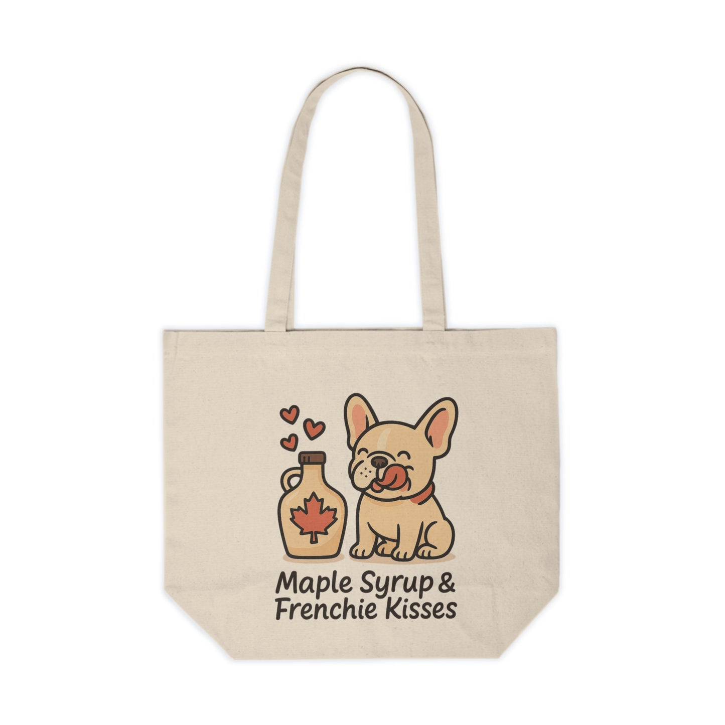 Maple Syrup & Frenchie Kisses – Premium Canvas Tote Bag