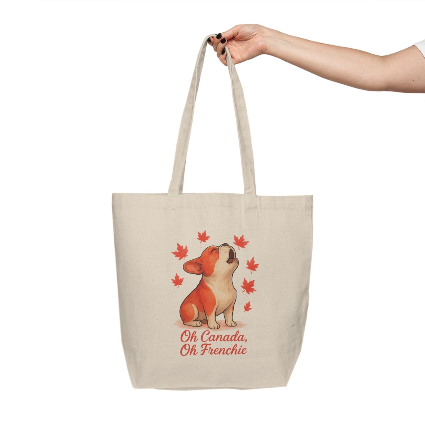 Oh Canada, Oh Frenchie – Premium Canvas Tote Bag
