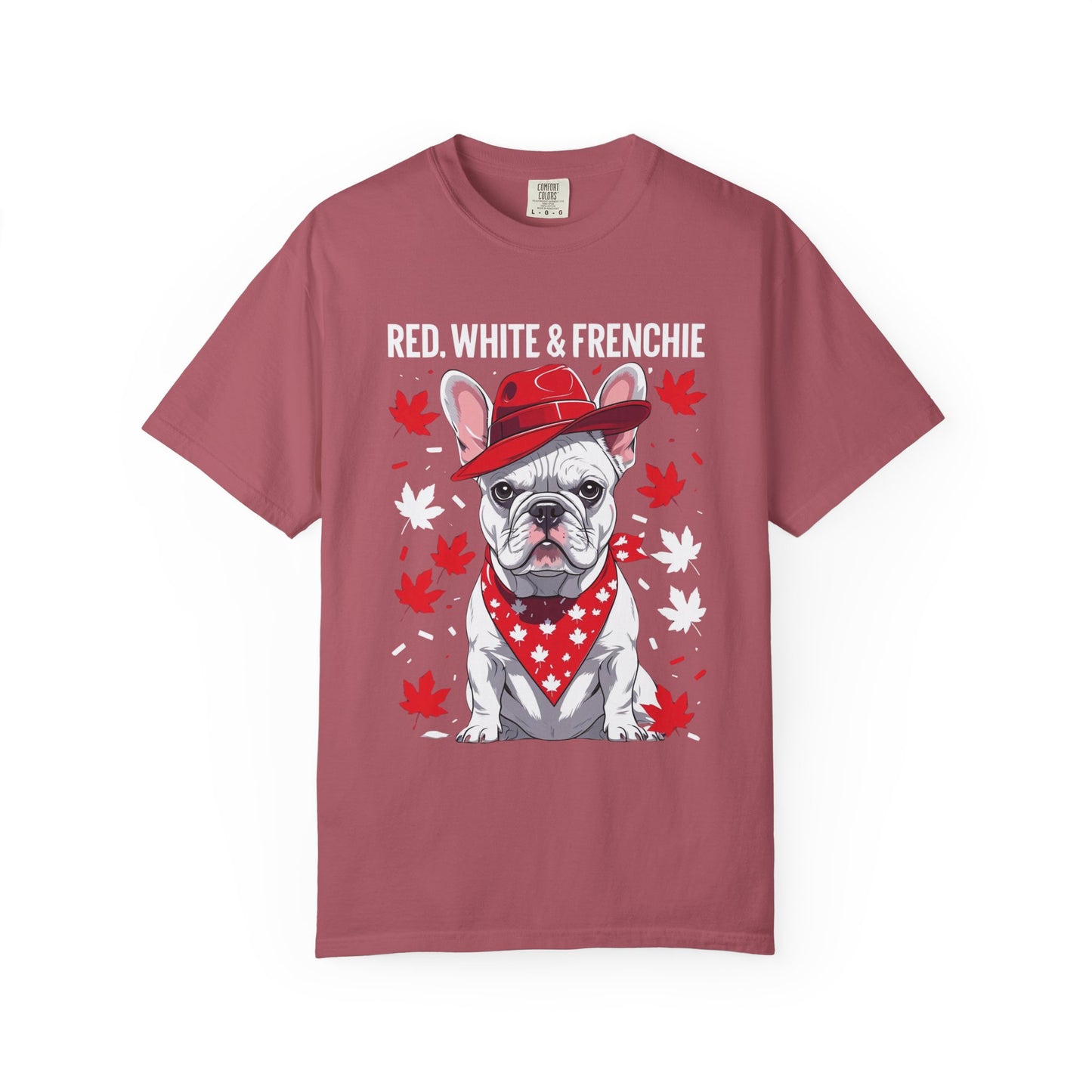 Red, White & Frenchie – Unisex Garment-Dyed Canada Day Tee