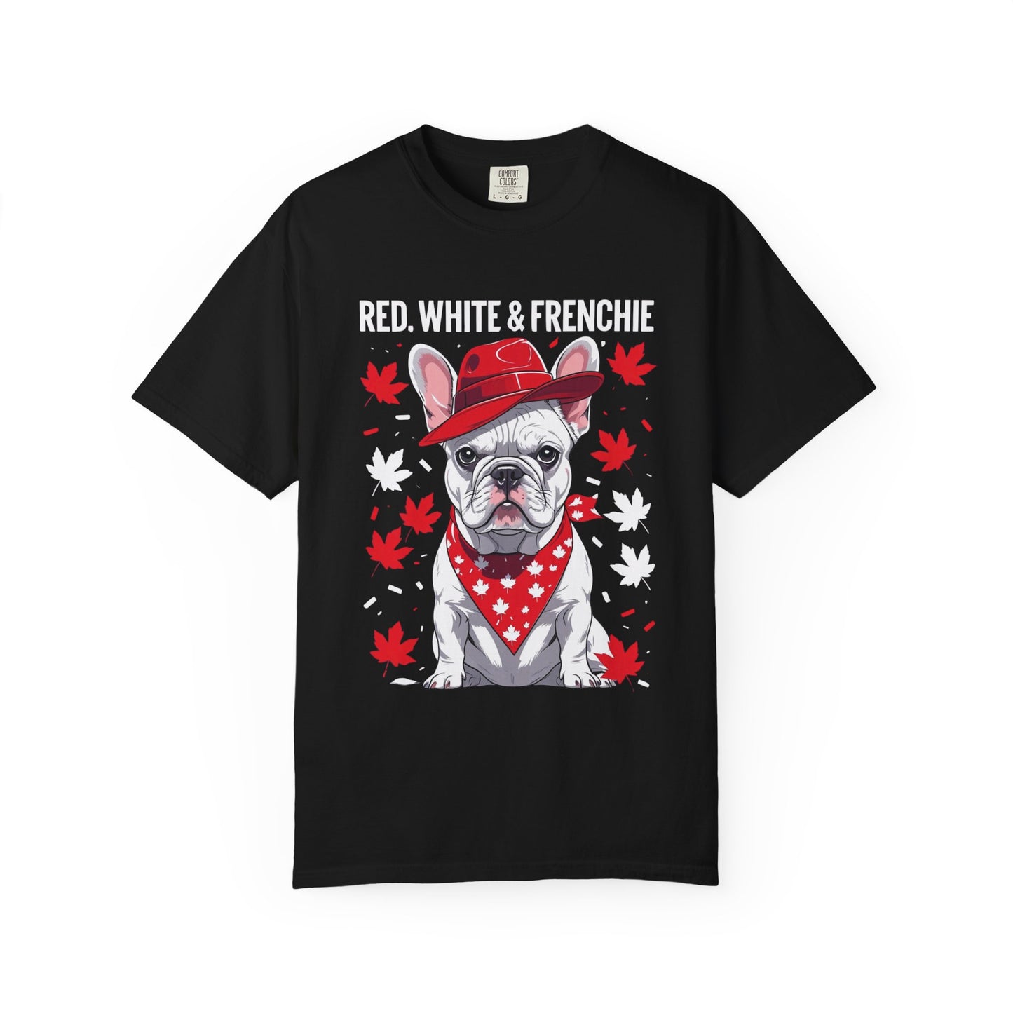 Red, White & Frenchie – Unisex Garment-Dyed Canada Day Tee