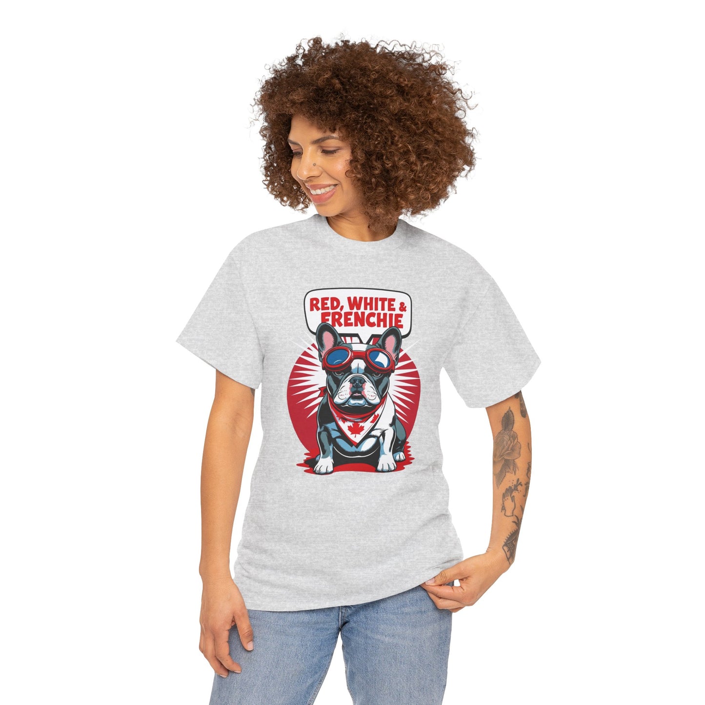 Red, White & Frenchie │ Canada Day French Bulldog Graphic Tee