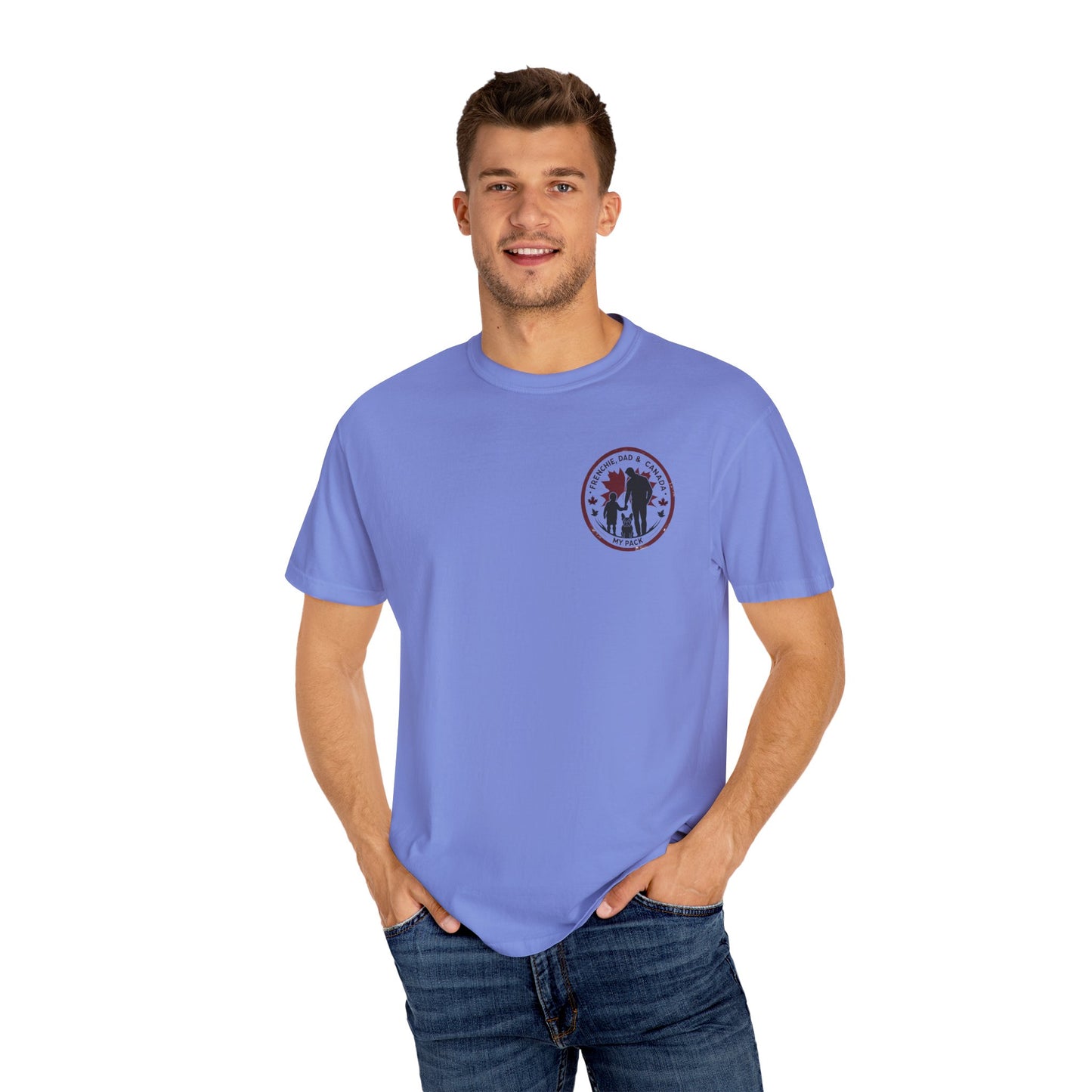 Frenchie, Dad & Canada – Unisex Left-Chest Logo Tee