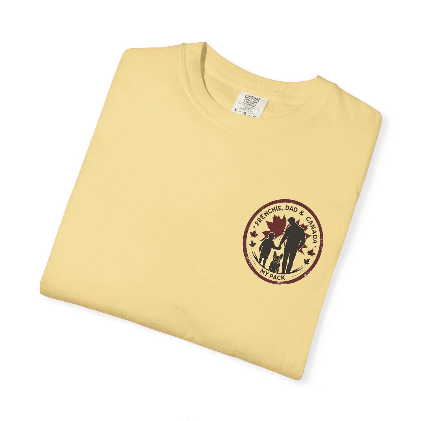 Frenchie, Dad & Canada – Unisex Left-Chest Logo Tee