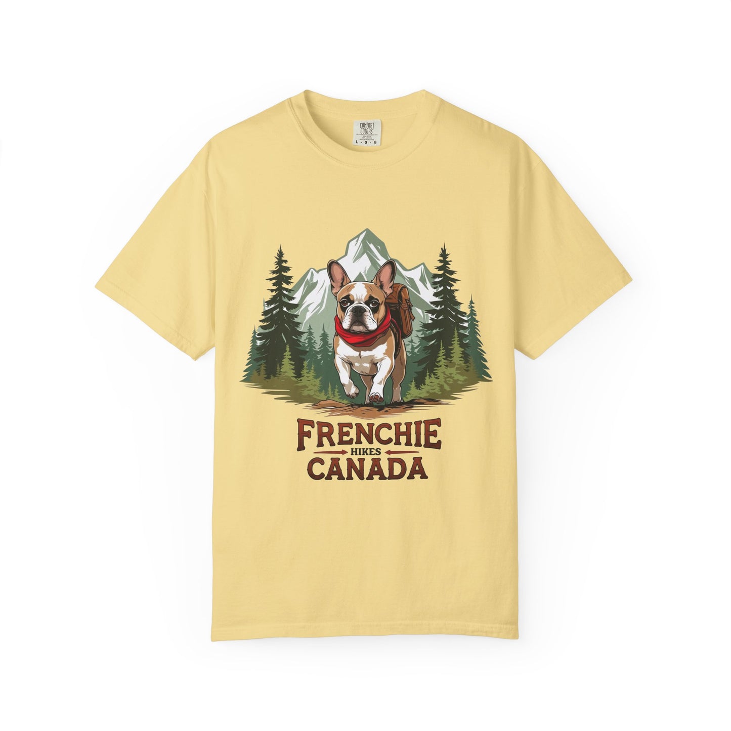 Red, White & Frenchie – Unisex Garment-Dyed Canada Day T-Shirt
