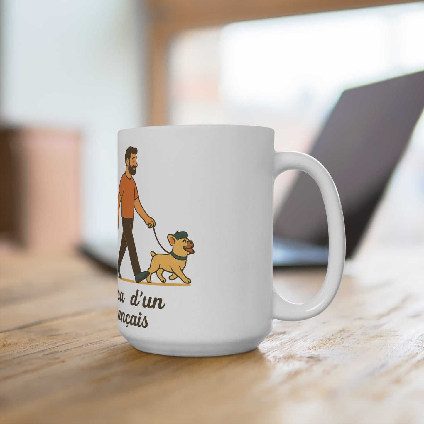 Mug "Fier d’être papa d’un Frenchie français" – Édition spéciale pour les amoureux des Bouledogues