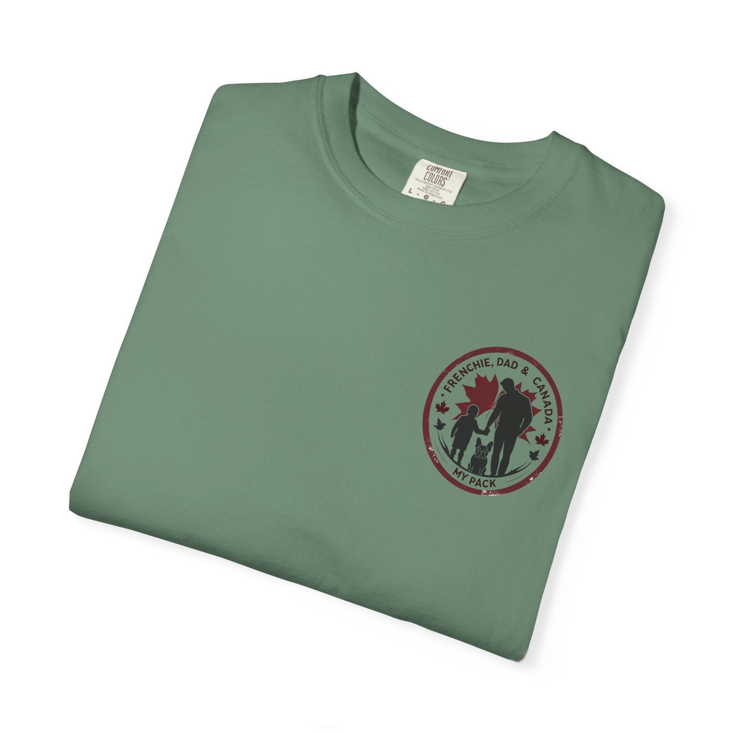 Frenchie, Dad & Canada – Unisex Left-Chest Logo Tee