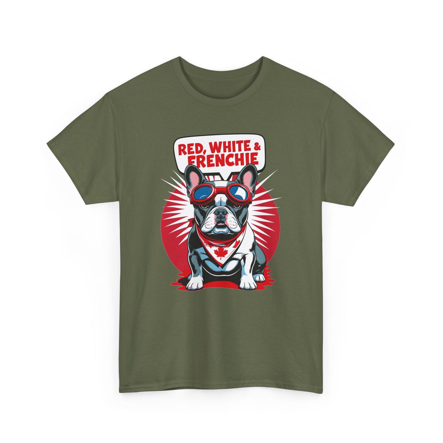 Red, White & Frenchie │ Canada Day French Bulldog Graphic Tee