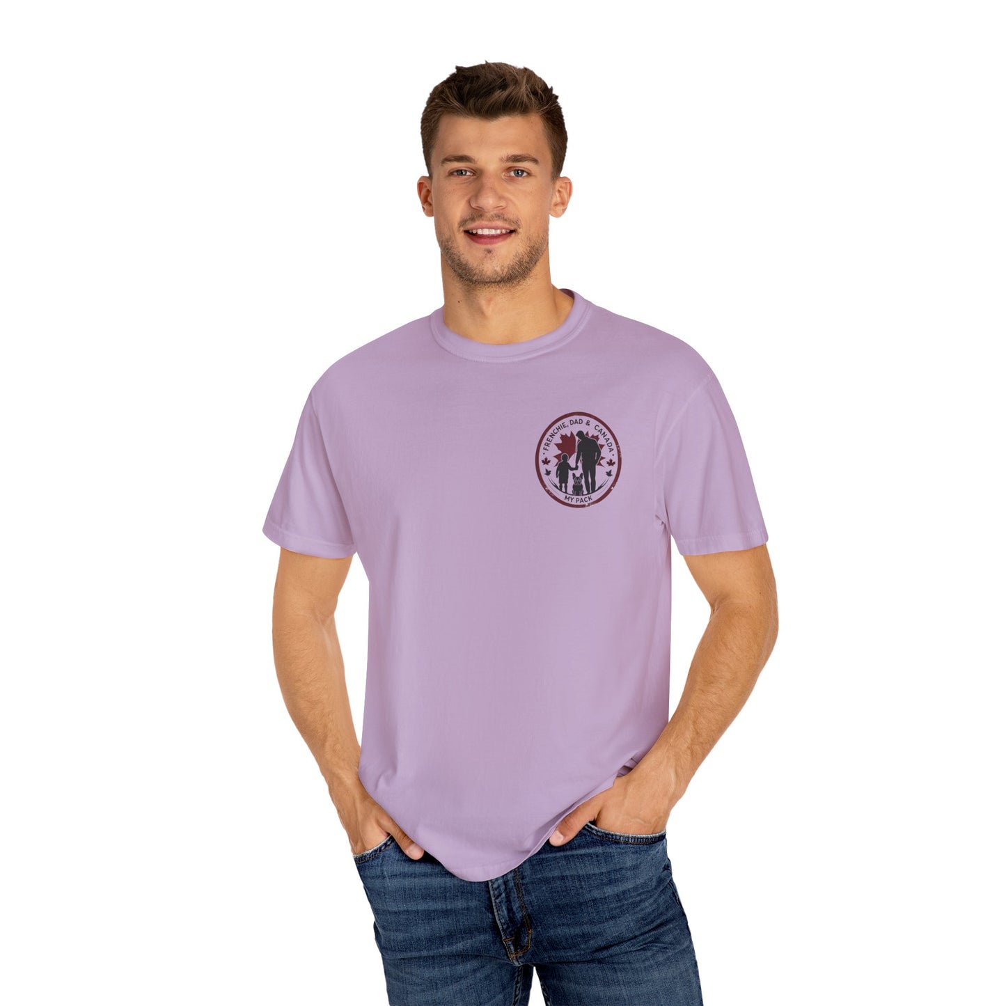 Frenchie, Dad & Canada – Unisex Left-Chest Logo Tee