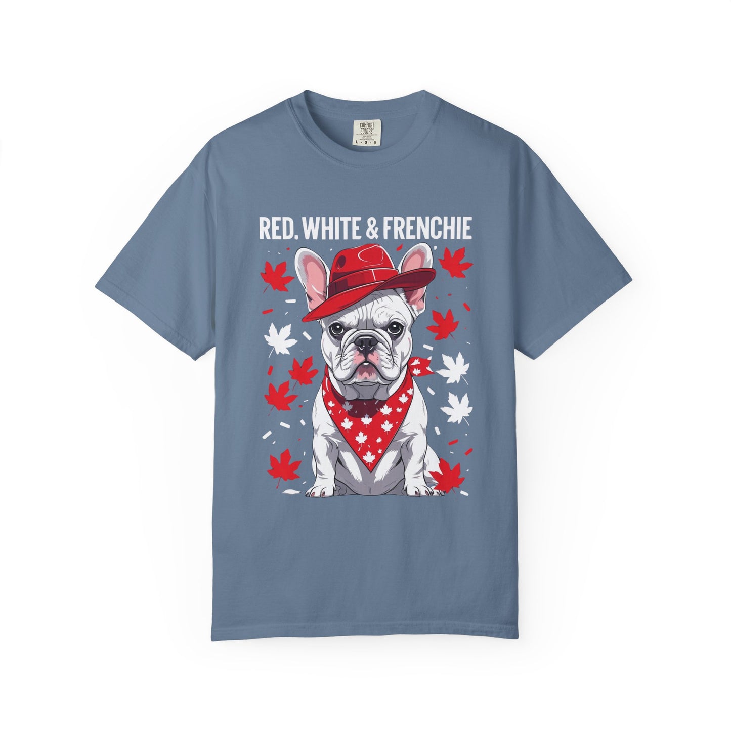 Red, White & Frenchie – Unisex Garment-Dyed Canada Day Tee