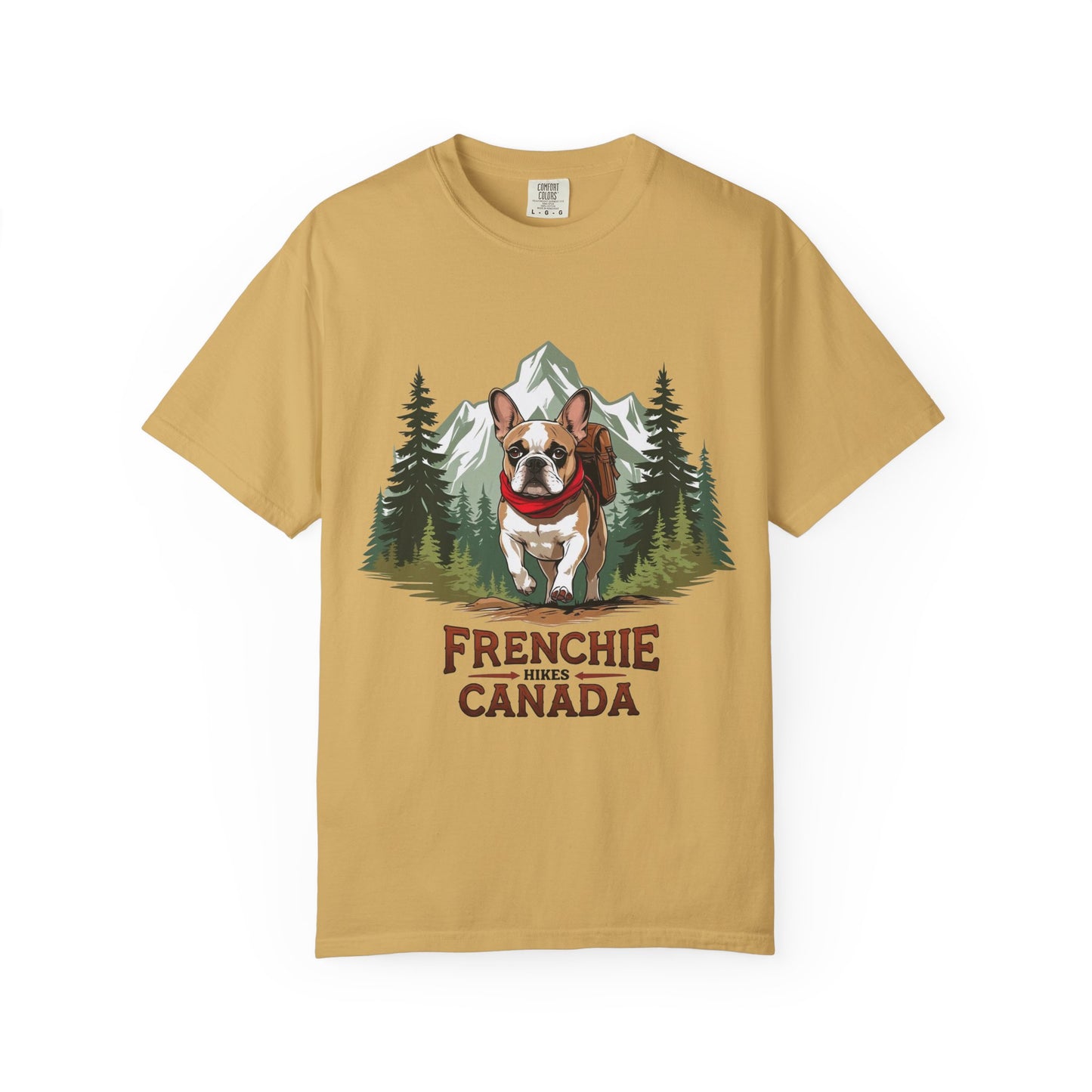 Red, White & Frenchie – Unisex Garment-Dyed Canada Day T-Shirt