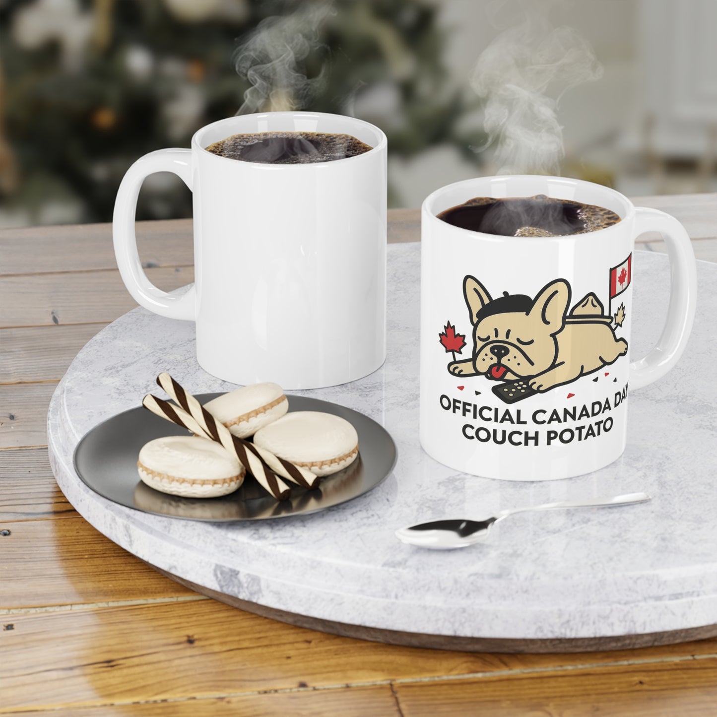 Official Canada Day Couch Potato Frenchie Tee & Mug