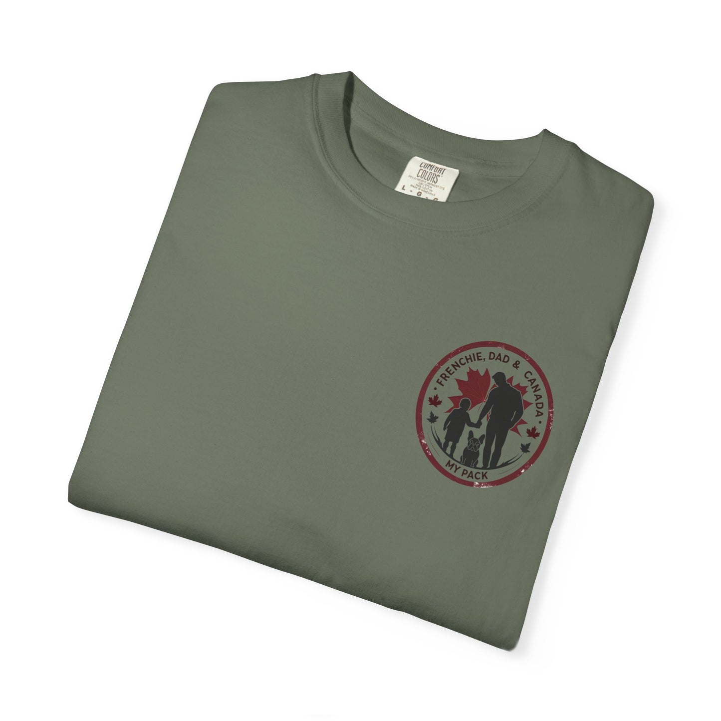 Frenchie, Dad & Canada – Unisex Left-Chest Logo Tee