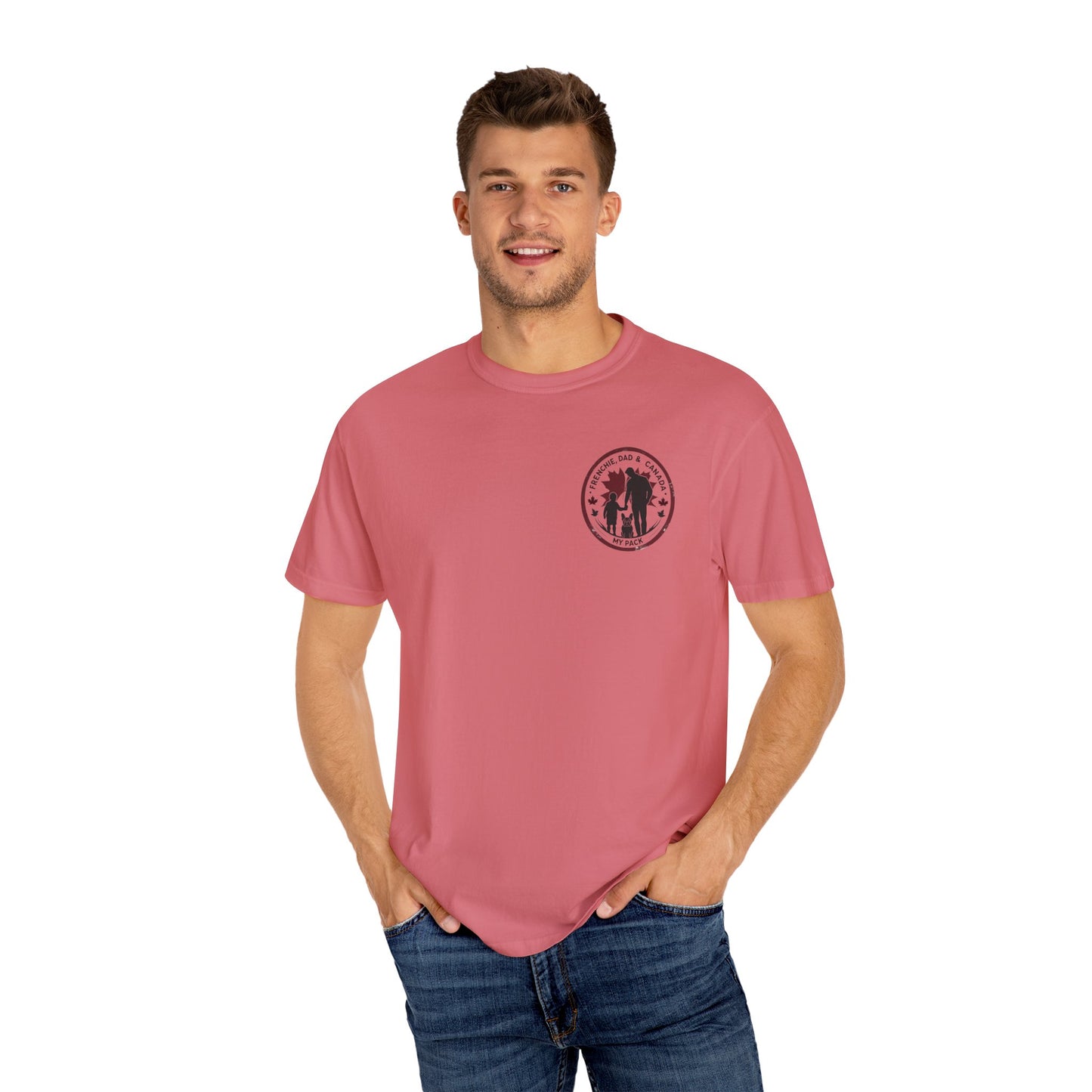 Frenchie, Dad & Canada – Unisex Left-Chest Logo Tee