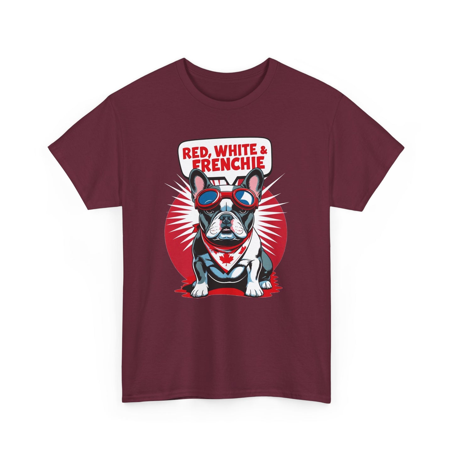 Red, White & Frenchie │ Canada Day French Bulldog Graphic Tee