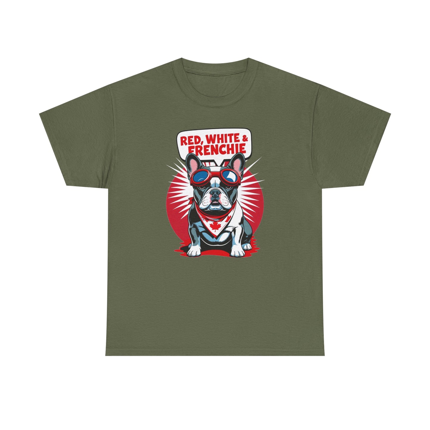 Red, White & Frenchie │ Canada Day French Bulldog Graphic Tee