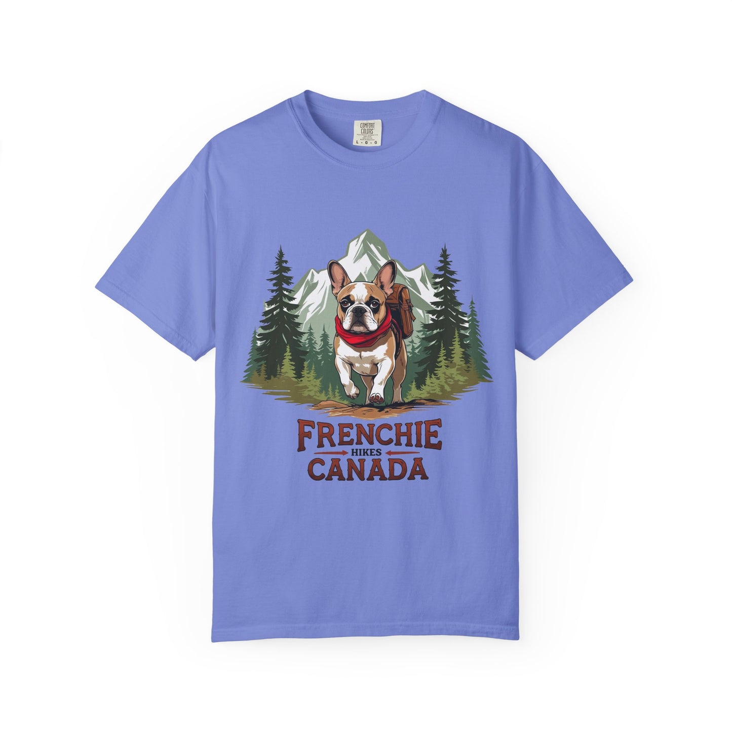 Red, White & Frenchie – Unisex Garment-Dyed Canada Day T-Shirt