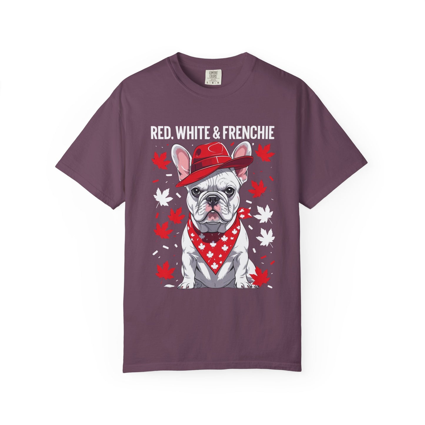 Red, White & Frenchie – Unisex Garment-Dyed Canada Day Tee