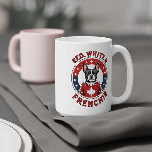 Red, White & Frenchie – Canada Pride Ceramic Mug (11 oz | 15 oz | 20 oz)