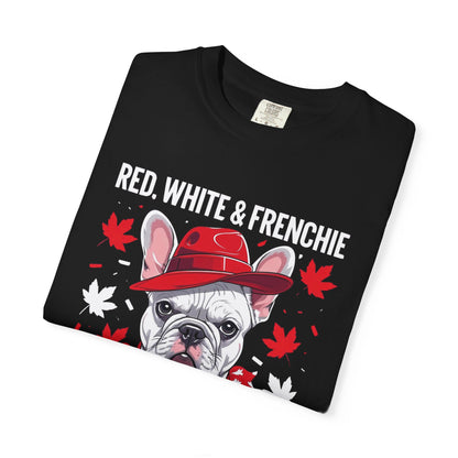 Red, White & Frenchie – Unisex Garment-Dyed Canada Day Tee