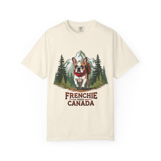 Red, White & Frenchie – Unisex Garment-Dyed Canada Day T-Shirt