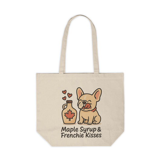 Maple Syrup & Frenchie Kisses – Premium Canvas Tote Bag