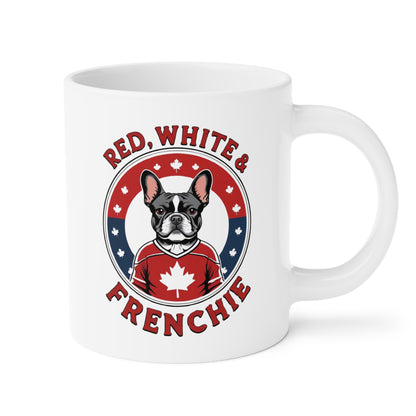 Red, White & Frenchie – Canada Pride Ceramic Mug (11 oz | 15 oz | 20 oz)