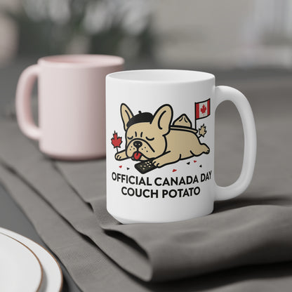 Official Canada Day Couch Potato Frenchie Tee & Mug