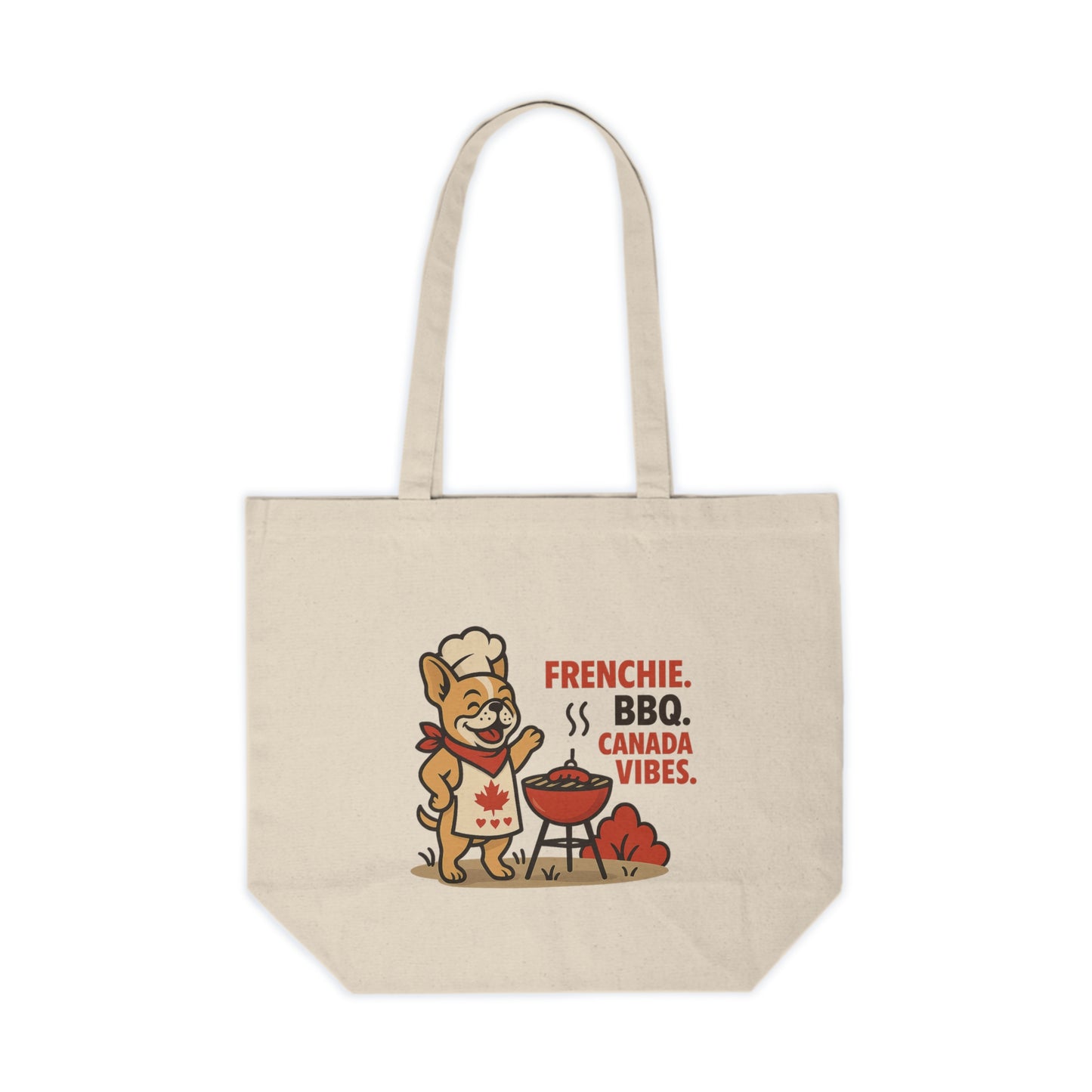Frenchie. BBQ. Canada Vibes. – Premium Canvas Tote Bag