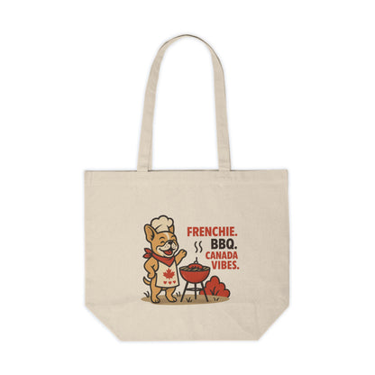 Frenchie. BBQ. Canada Vibes. – Premium Canvas Tote Bag