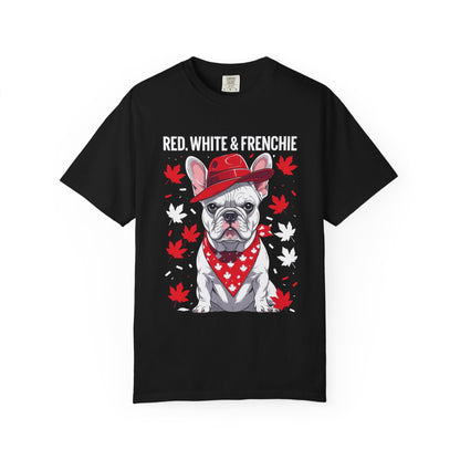 Red, White & Frenchie – Unisex Garment-Dyed Canada Day Tee