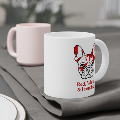 Red, White & Frenchie – Canada Day Ceramic Mug (11 oz │ 15 oz │ 20 oz) │ French Bulldog Coffee Cup