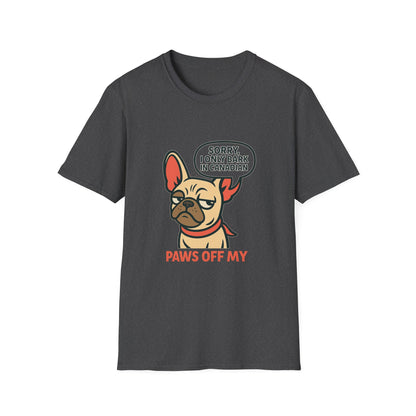 Sorry, I Only Bark in Canadian – Paws Off My Tee (Unisex Frenchie Dog Shirt)
