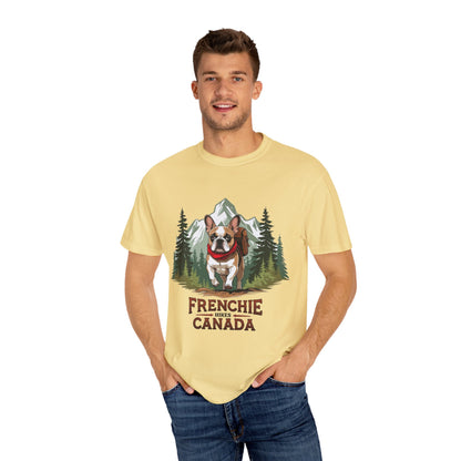 Red, White & Frenchie – Unisex Garment-Dyed Canada Day T-Shirt