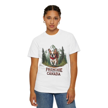 Red, White & Frenchie – Unisex Garment-Dyed Canada Day T-Shirt