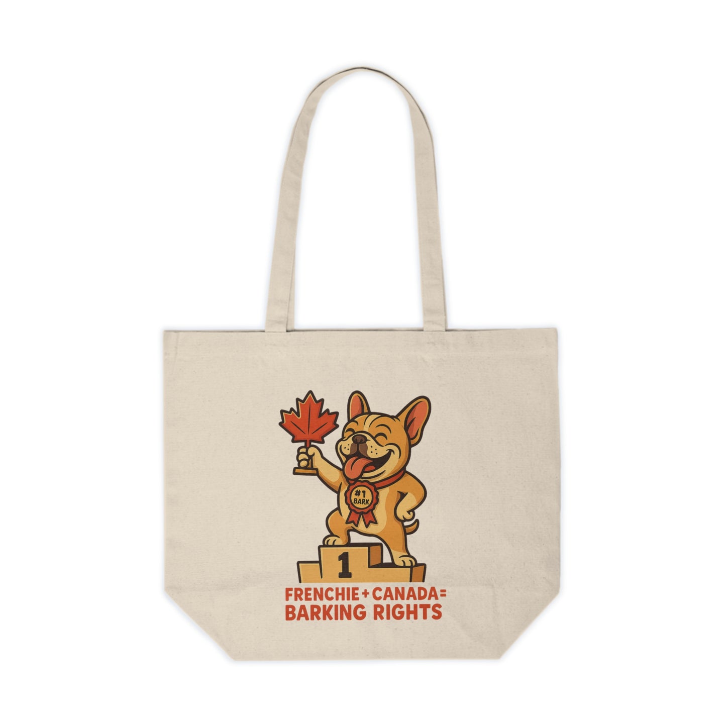 Canadian French Bulldog Tote Bag, Eco-Friendly Shopping Bag, Pet Lover's Gift, Cute Dog Design, Grocery Tote, Everyday Use