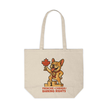 Canadian French Bulldog Tote Bag, Eco-Friendly Shopping Bag, Pet Lover's Gift, Cute Dog Design, Grocery Tote, Everyday Use