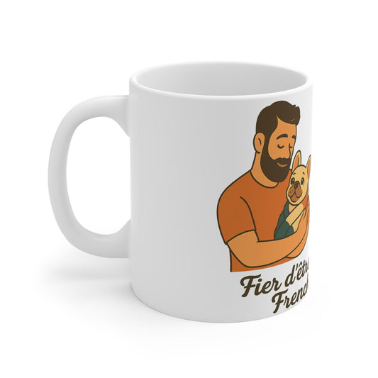 Mug "Fier d’être papa d’un Frenchie français" – Édition spéciale pour les amoureux des Bouledogues