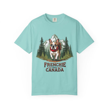Red, White & Frenchie – Unisex Garment-Dyed Canada Day T-Shirt